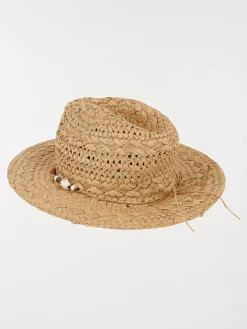 Chapeau en paille tressée femme