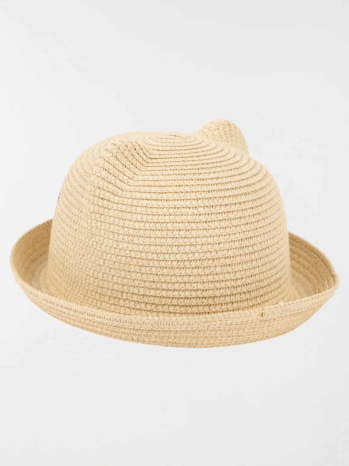 Chapeau paille chat oreilles 3D fille