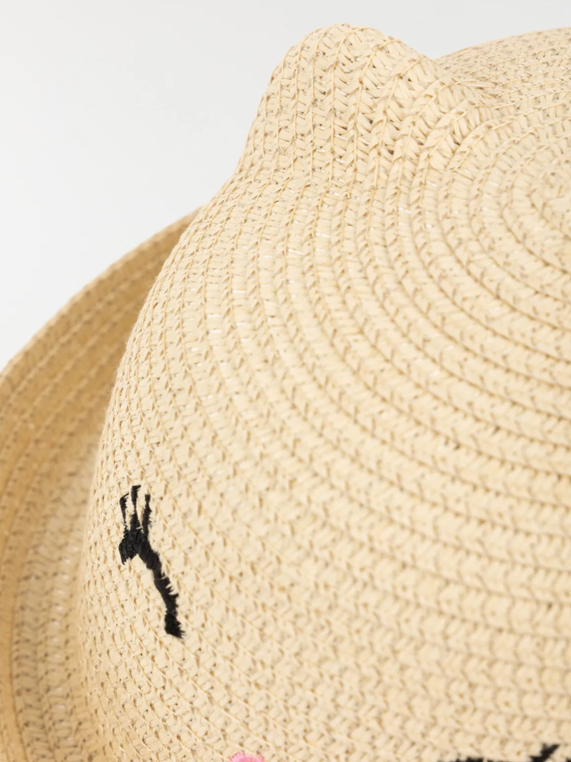 Chapeau paille chat oreilles 3D fille