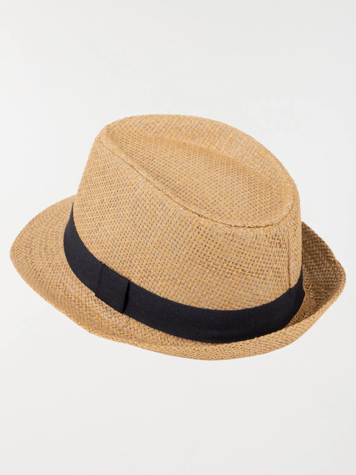 Chapeau paille ruban marine garçon