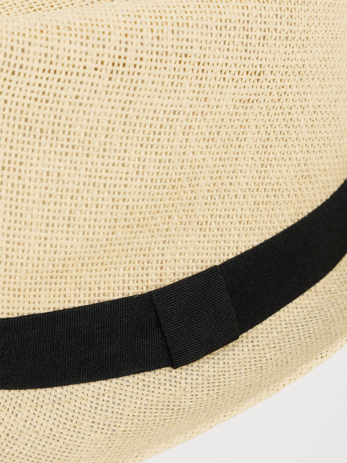 Chapeau paille ruban noir homme