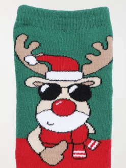 Chaussette de Noël renne lunette soleil