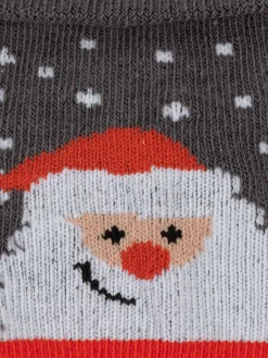 Chaussettes à pois et Père-Noël bébé