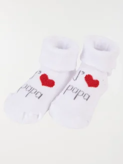 Chaussettes blanches message bébé