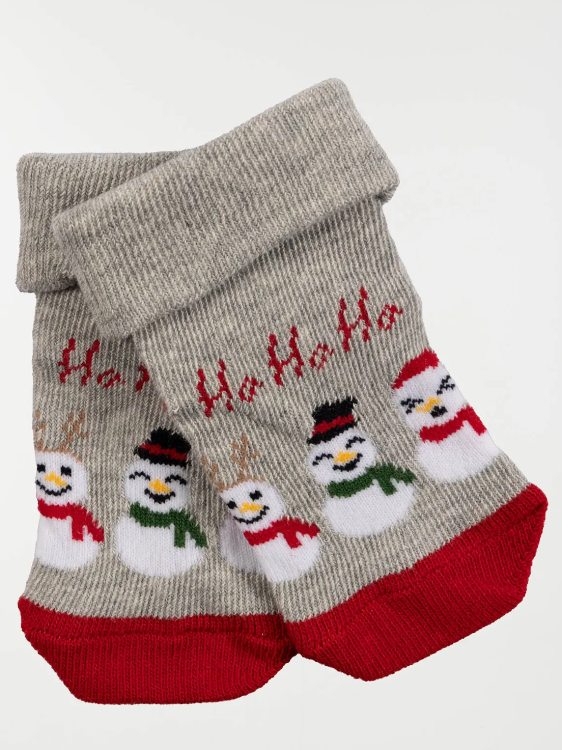 Chaussettes bonhommes de neige bébé