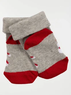 Chaussettes bonhommes de neige bébé