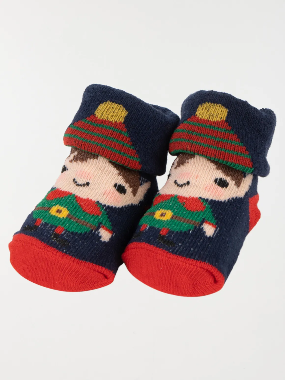 Chaussettes de Noël lutin marine bébé
