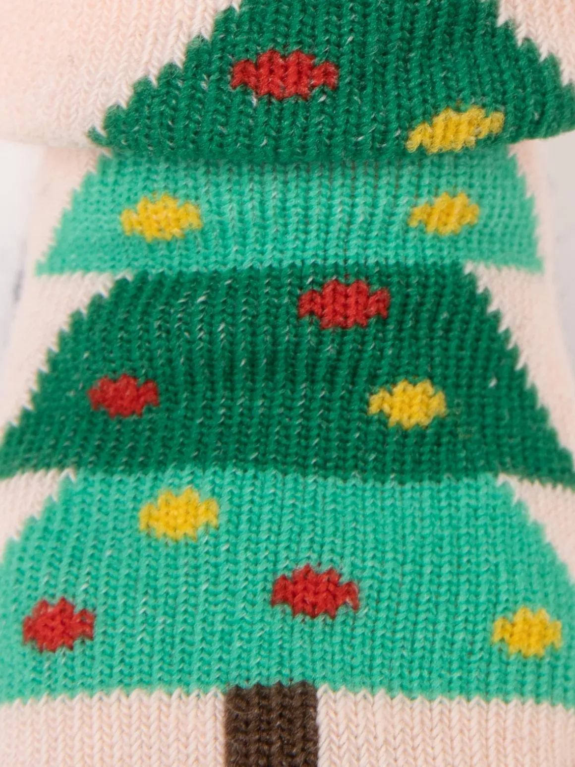 Chaussettes de Noël sapin rose bébé