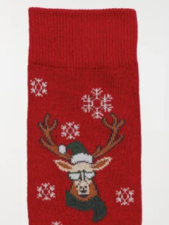 Chaussettes imprimées de noël homme