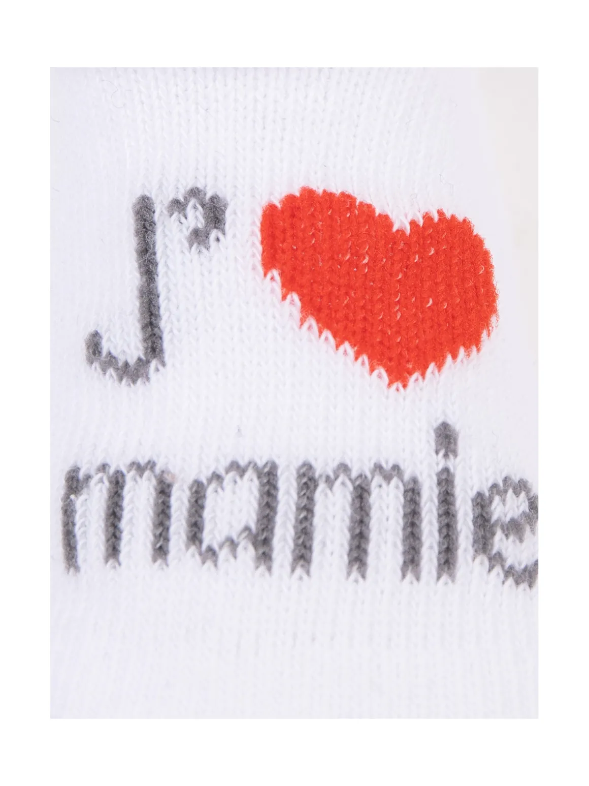 Chaussettes j'aime mamie bébé blanc