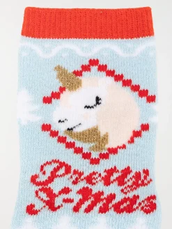 Chaussettes licorne de noël enfant