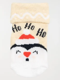 Chaussettes pingouin de noël bébé