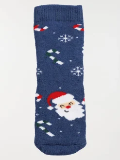 Chaussettes père-noël bébé navy