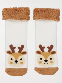 Chaussettes renne de Noël bébé