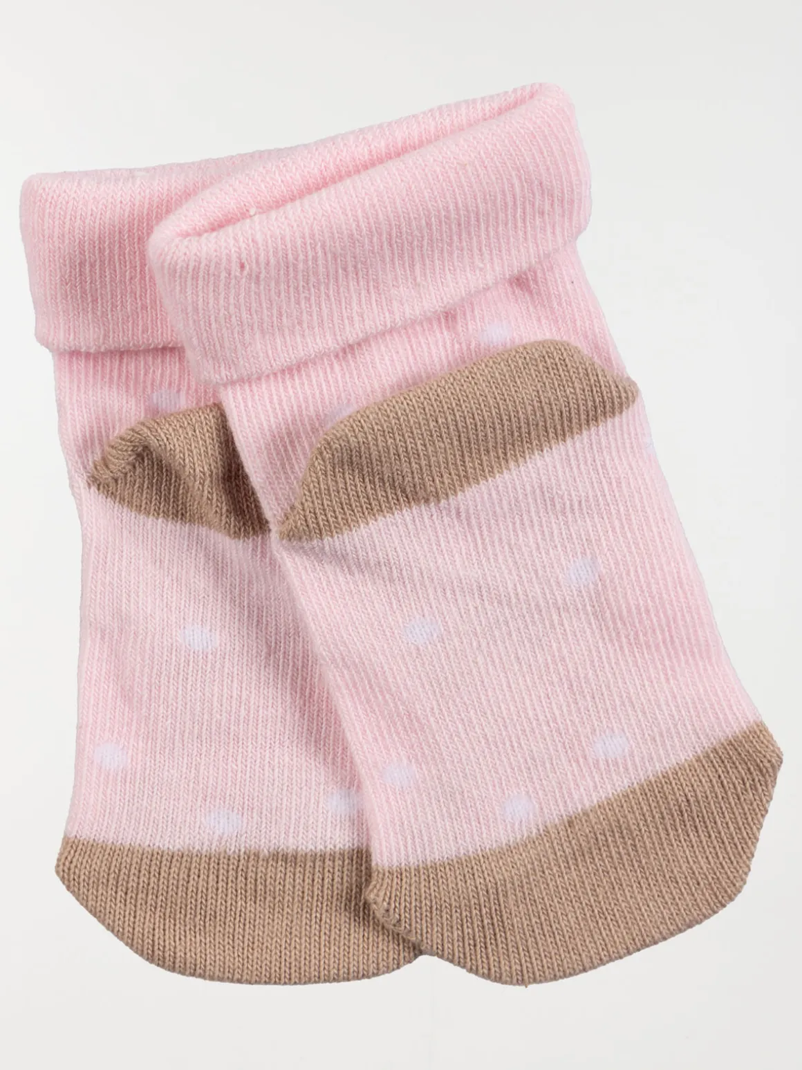 Chaussettes renne de noël rose bébé