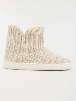 Chausson botte femme beige (36-41)
