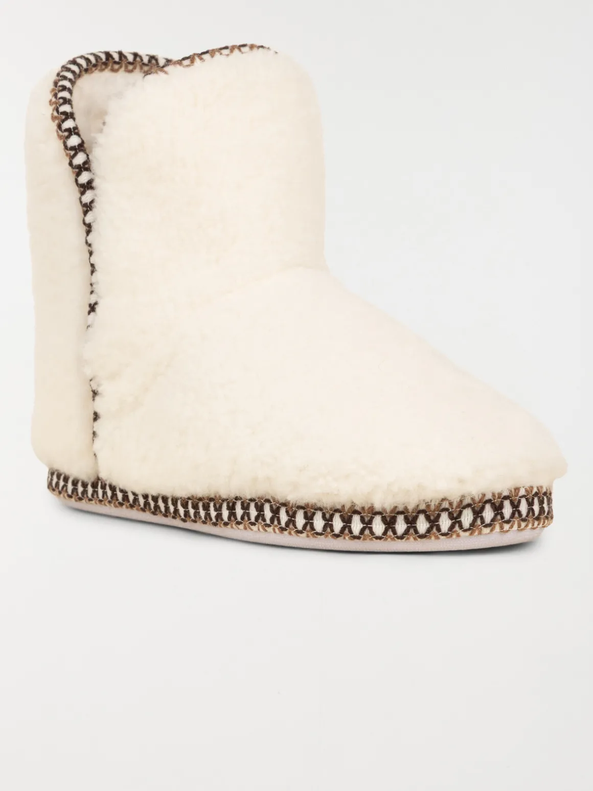 Chausson botte femme écru (36-41)