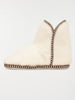 Chausson botte femme écru (36-41)
