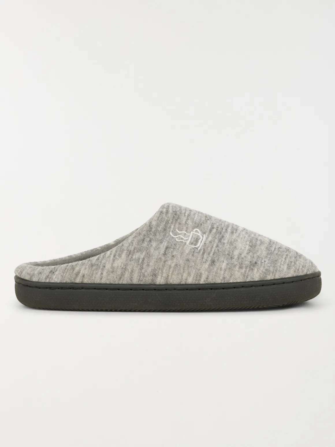 Chausson brodé homme gris (41-46)