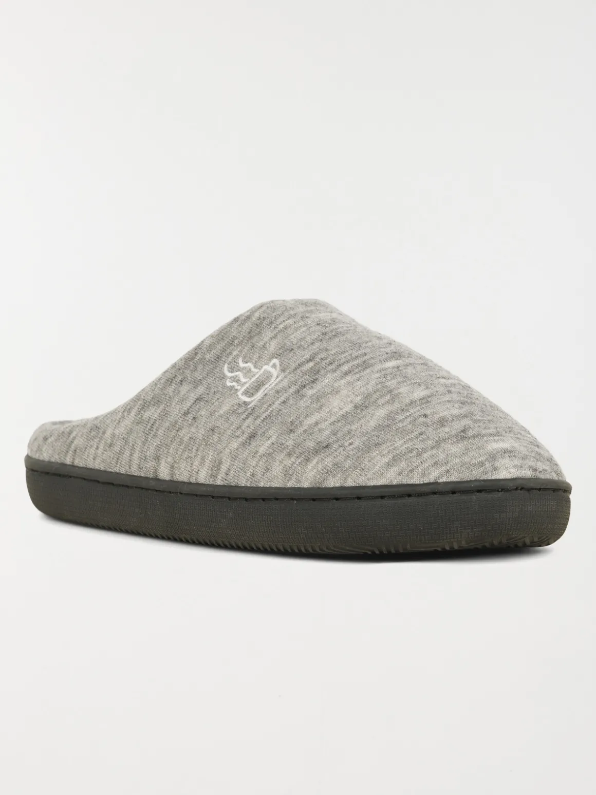 Chausson brodé homme gris (41-46)