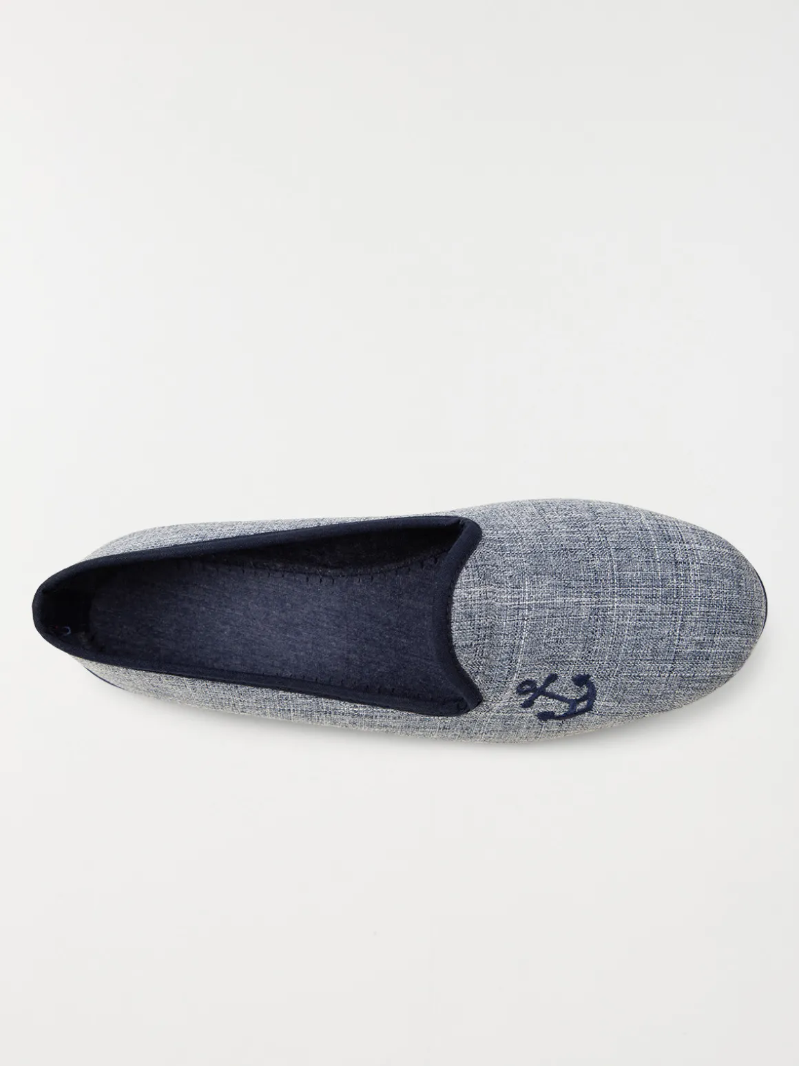 Chausson broderie ancre femme (36-41)