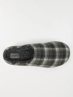 Chausson carreaux gris homme (41-46)