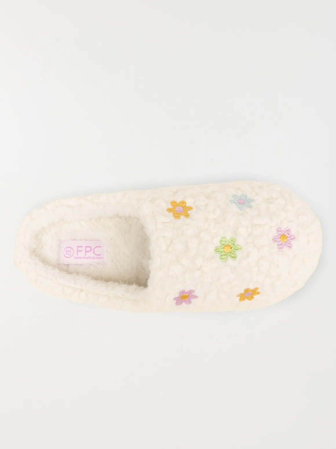 Chausson fleurs brodées femme (36-41)