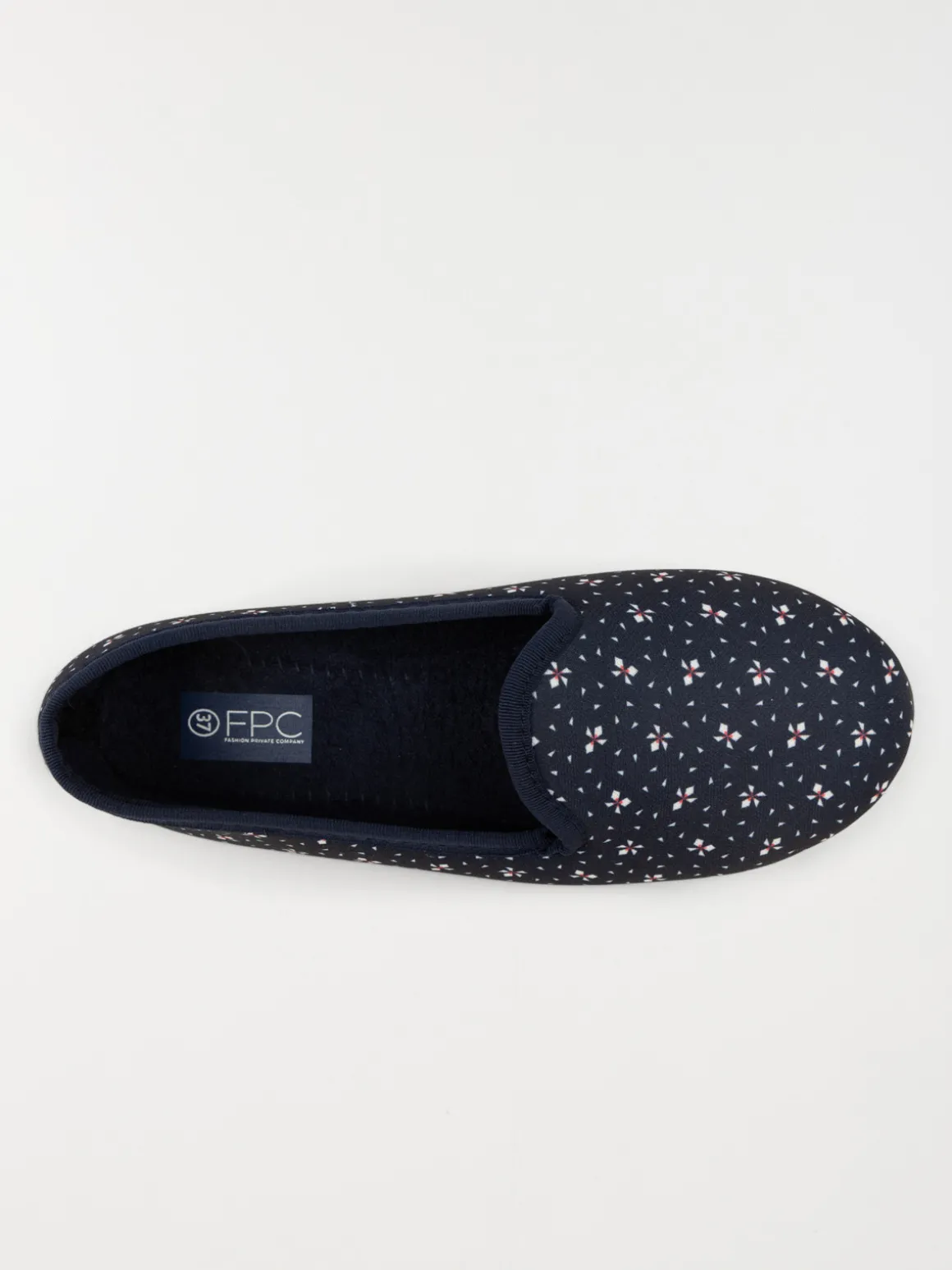 Chausson imprimé marine femme (36-41)