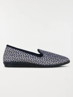 Chausson imprimé marine femme (37-41)