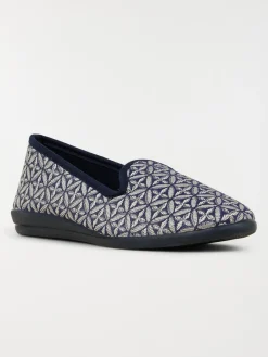 Chausson imprimé marine femme (37-41)