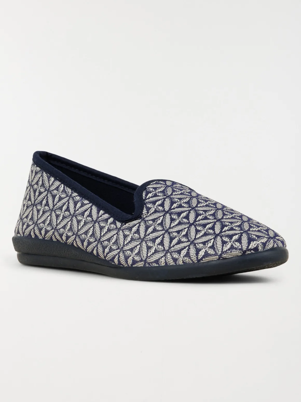 Chausson imprimé marine femme (37-41)
