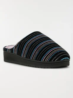 Chausson Isotoner rayures femme (36-41)