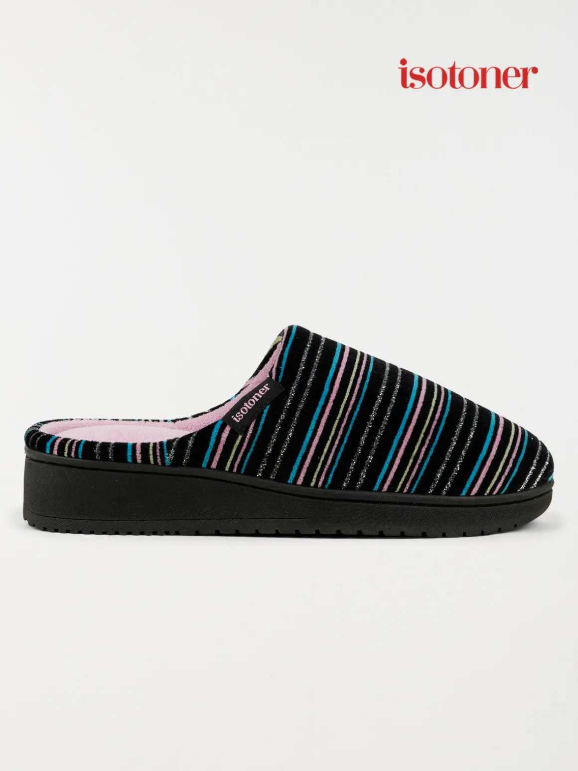 Chausson Isotoner rayures femme (36-41)