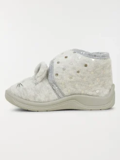 Chausson lapin 3D gris fille (19-25)