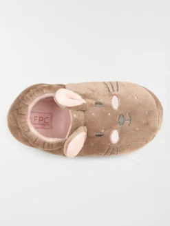 Chausson lapin fille marron (31-35)