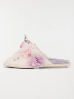Chausson licorne rose fille (31-35)