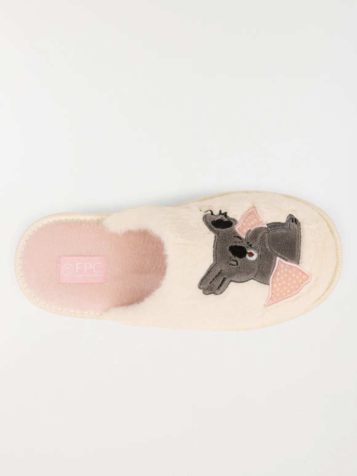 Chausson motif koala femme beige (36-41)