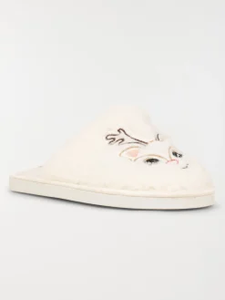 Chausson mule cerf femme (36-41)