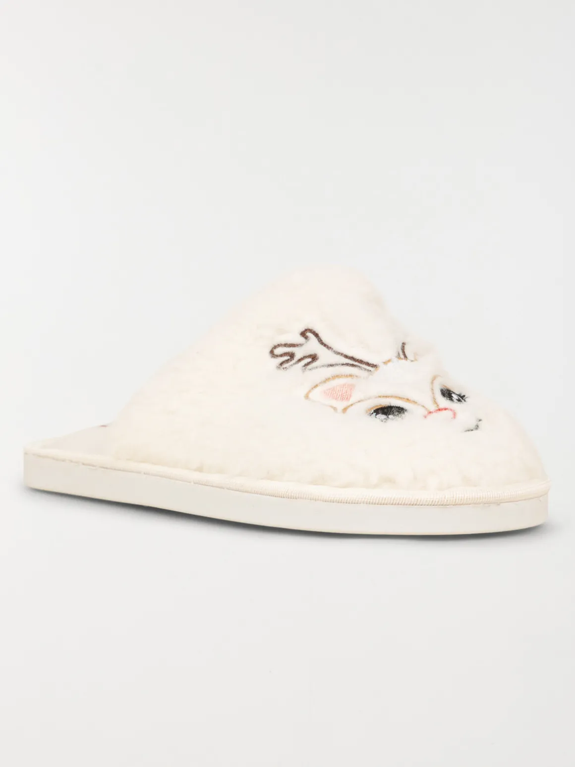 Chausson mule cerf femme (36-41)