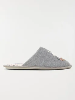 Chausson mule femme grise (36-41)