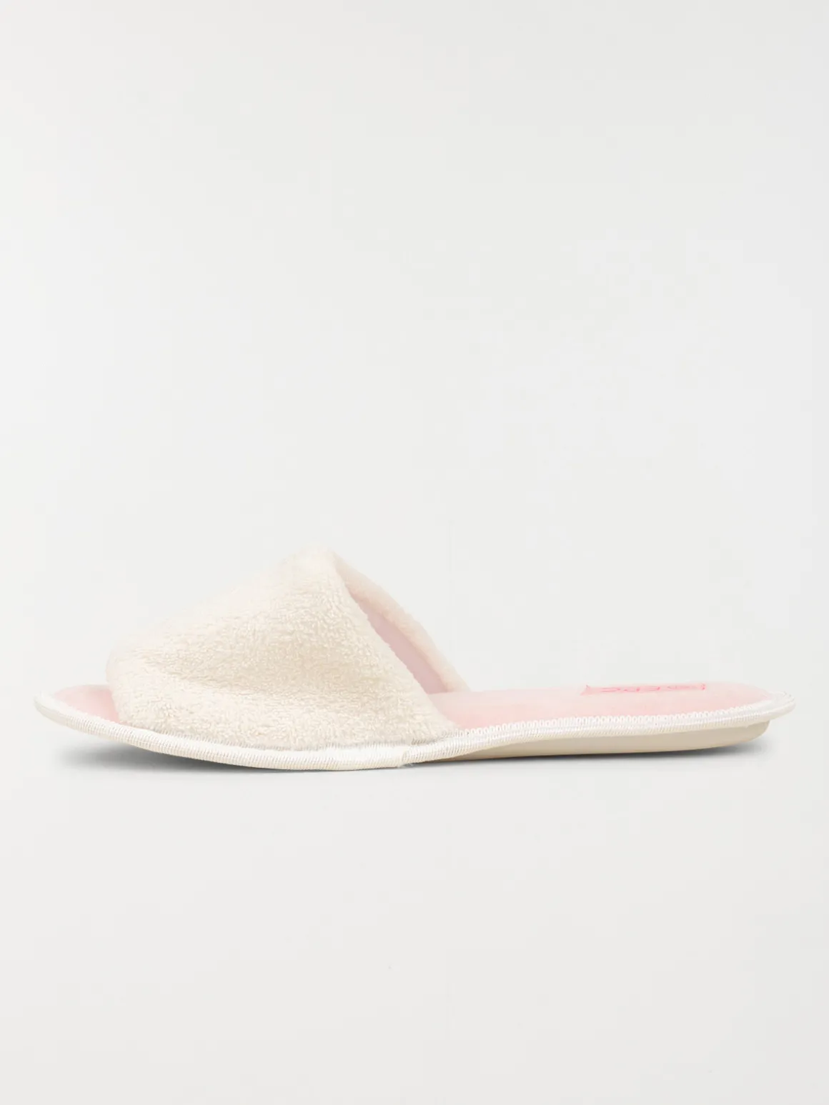 Chausson mule ouverte femme ecru (36-41)