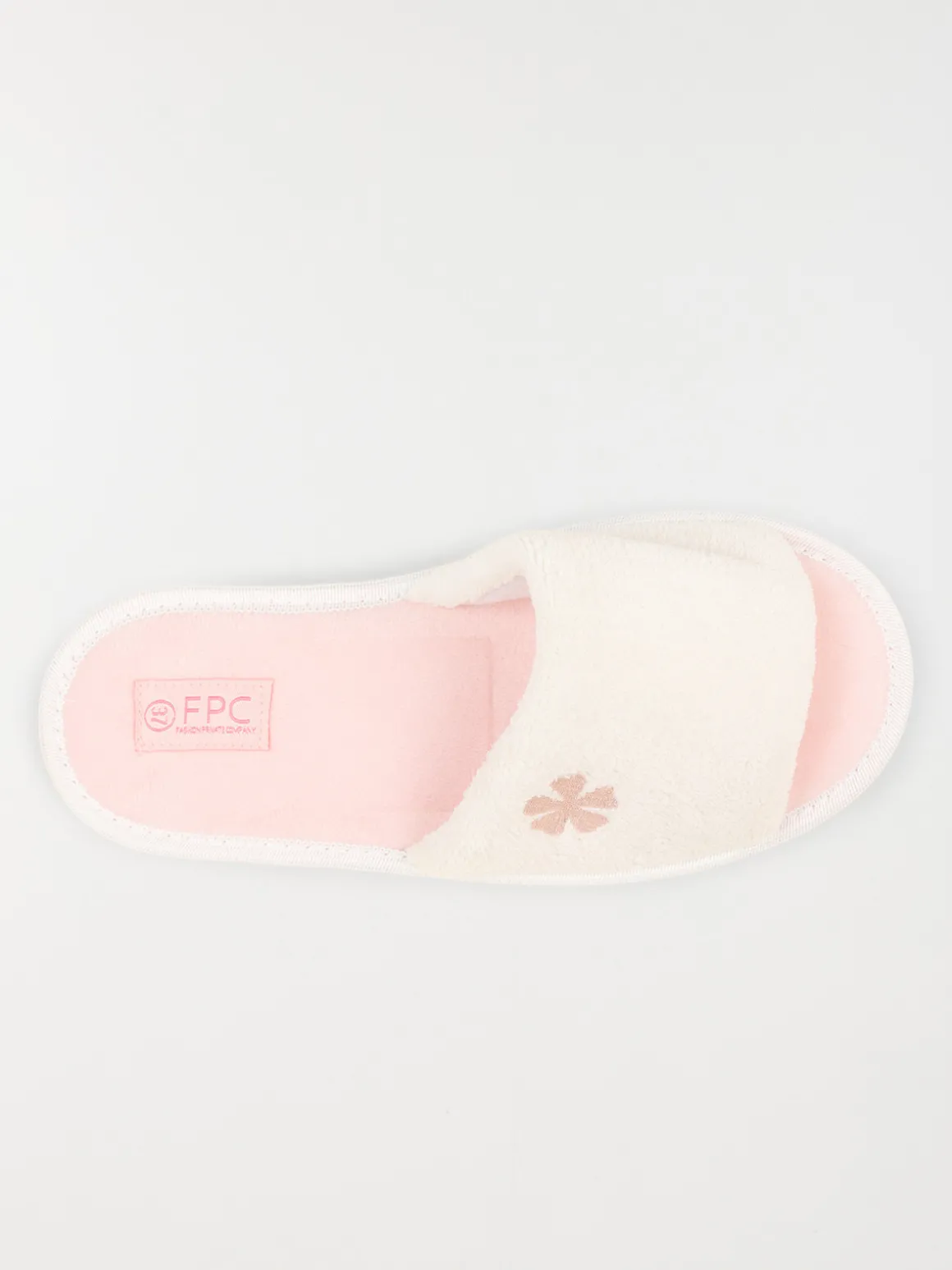Chausson mule ouverte femme ecru (36-41)