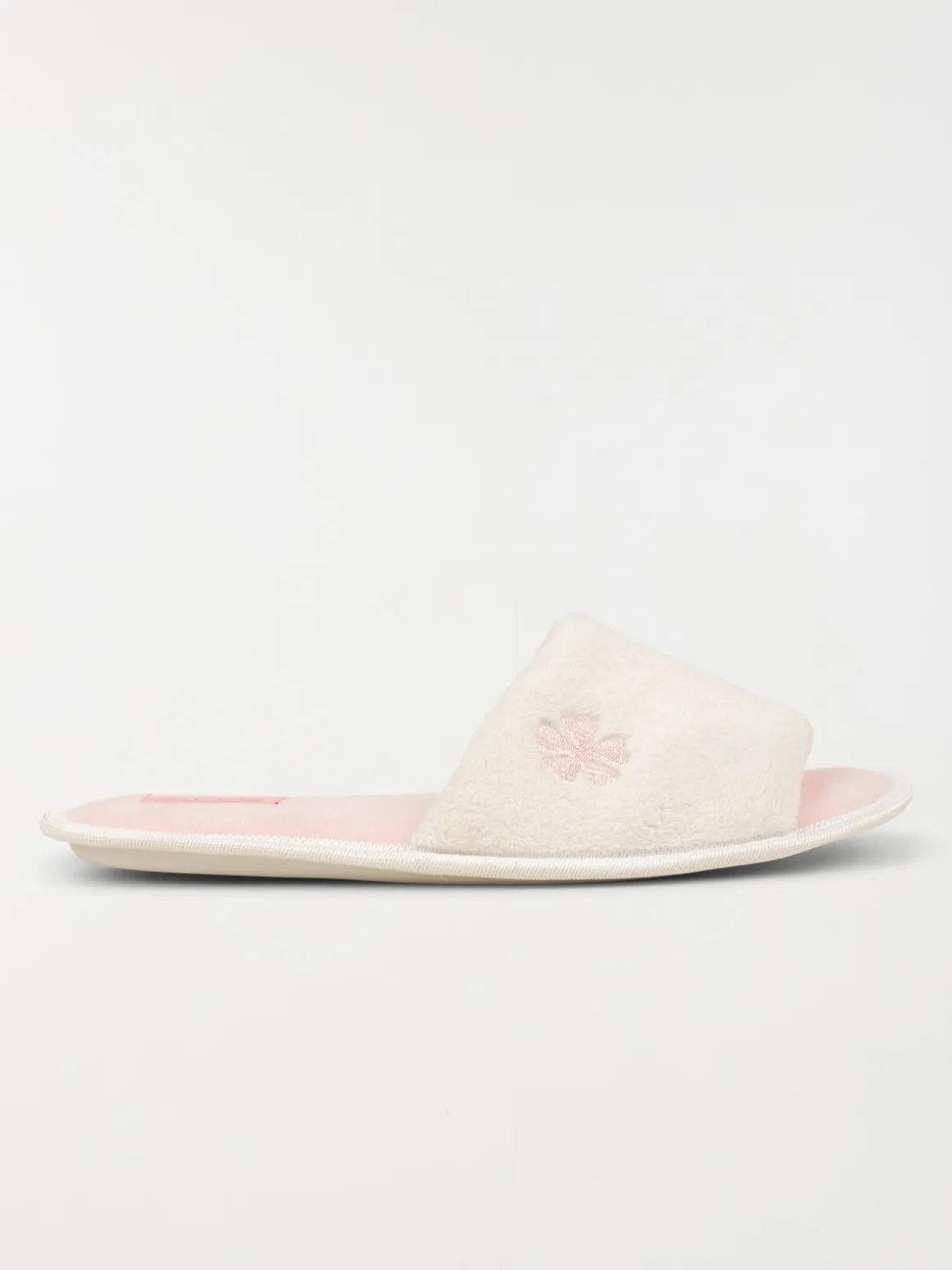 Chausson mule ouverte femme ecru (36-41)