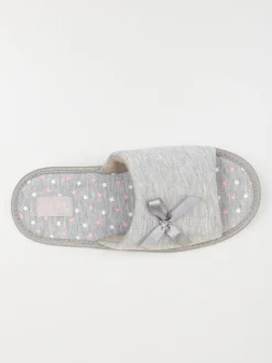 Chausson mule ouverte grise (37-42)