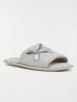 Chausson mule ouverte grise (37-42)