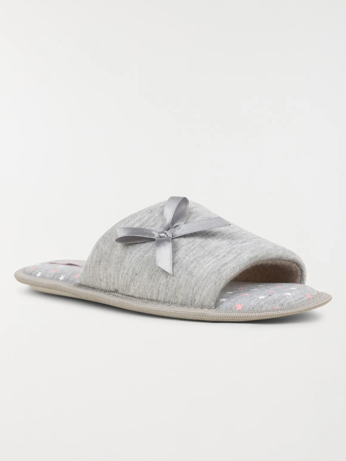 Chausson mule ouverte grise (37-42)