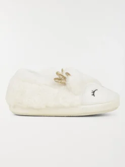 Chausson renne 3D blanc fille (31-35)