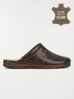 Chausson sabot homme marron (40-46)