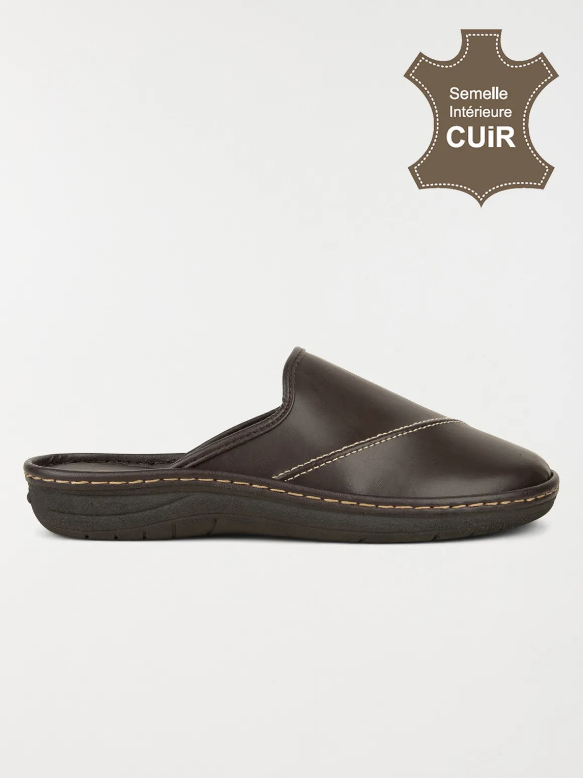 Chausson sabot marron homme (40-46)