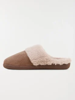 Chausson taupe Isotoner femme (36-41)